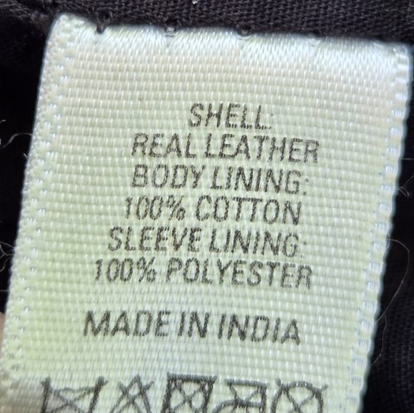 Oasis Black Leather Moto Jacket Size-M - Picture 11 of 12